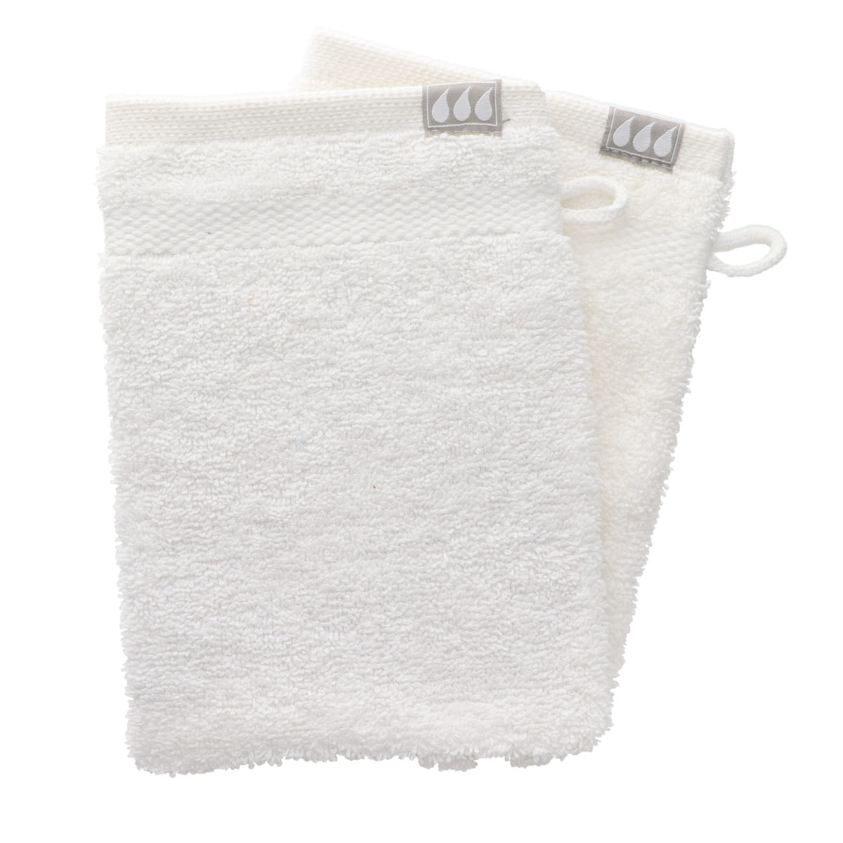 Set 2 mănuși de baie 100% bumbac 15×21 cm – Alb