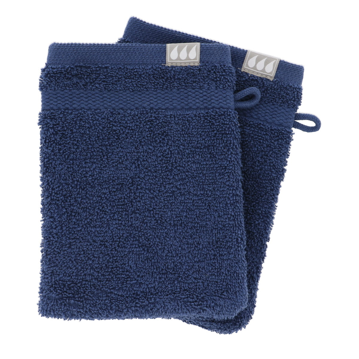 Set 2 mănuși de baie 100% bumbac 15×21 cm – Navy Blue