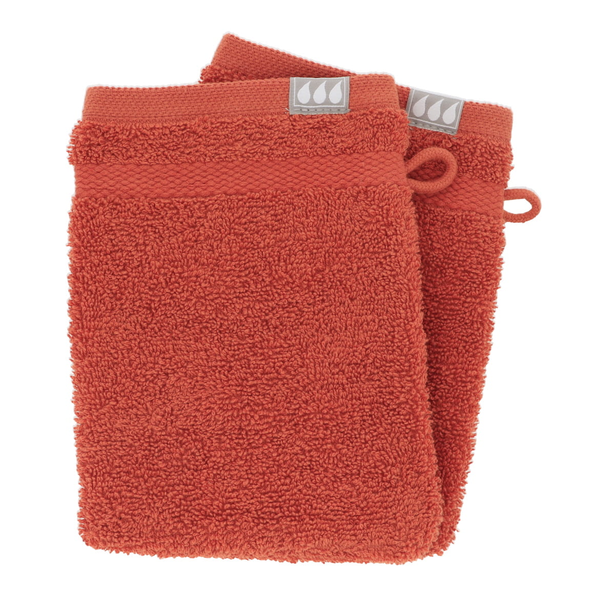 Set 2 mănuși de baie 100% bumbac 15×21 cm – Terracotta