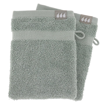 Set 2 mănuși de baie 100% bumbac 15×21 cm – Eucalyptus Green