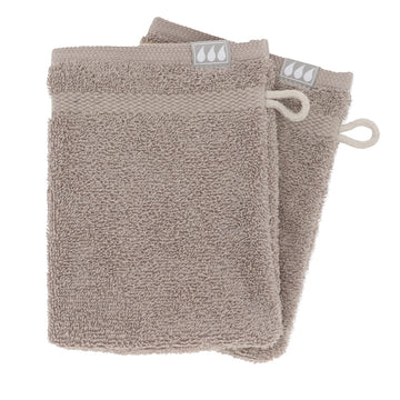 Set 2 mănuși de baie 100% bumbac 15×21 cm – Taupe
