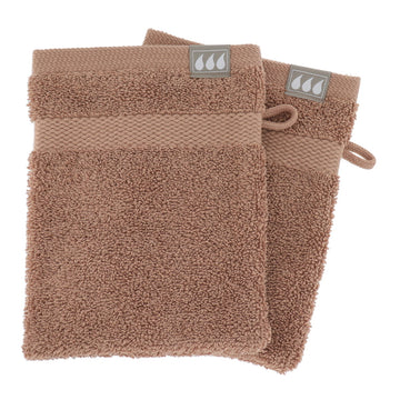 Set 2 mănuși de baie 100% bumbac 15×21 cm – Cappuccino