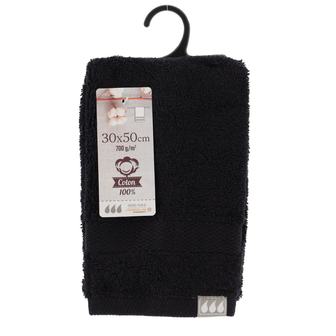 Prosop oaspeți 100% bumbac 30×50 cm – Negru