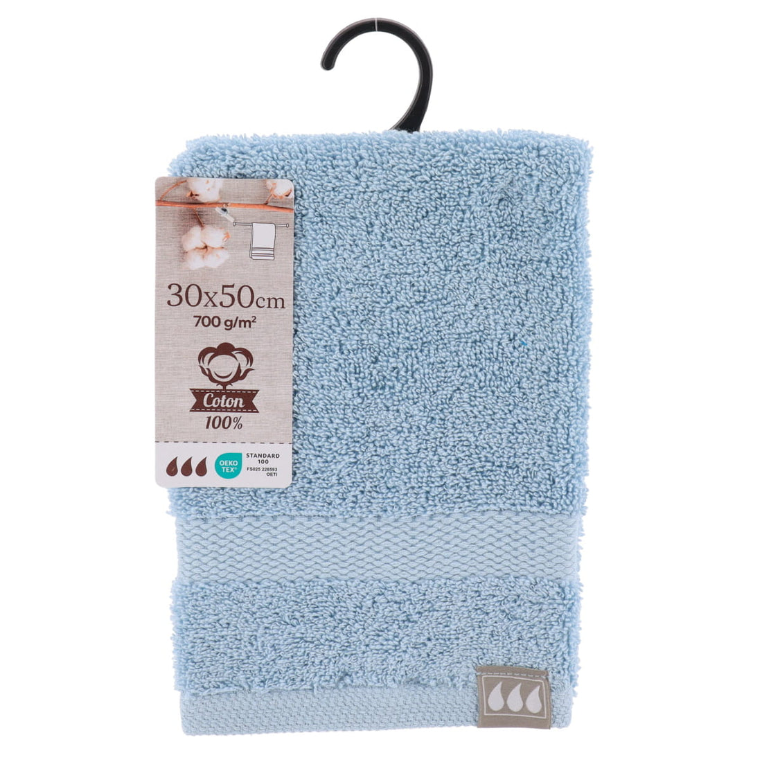 Prosop oaspeți 100% bumbac 30×50 cm – Albastru deschis