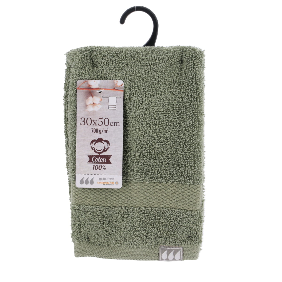 Prosop oaspeți 100% bumbac 30×50 cm – Verde kaki