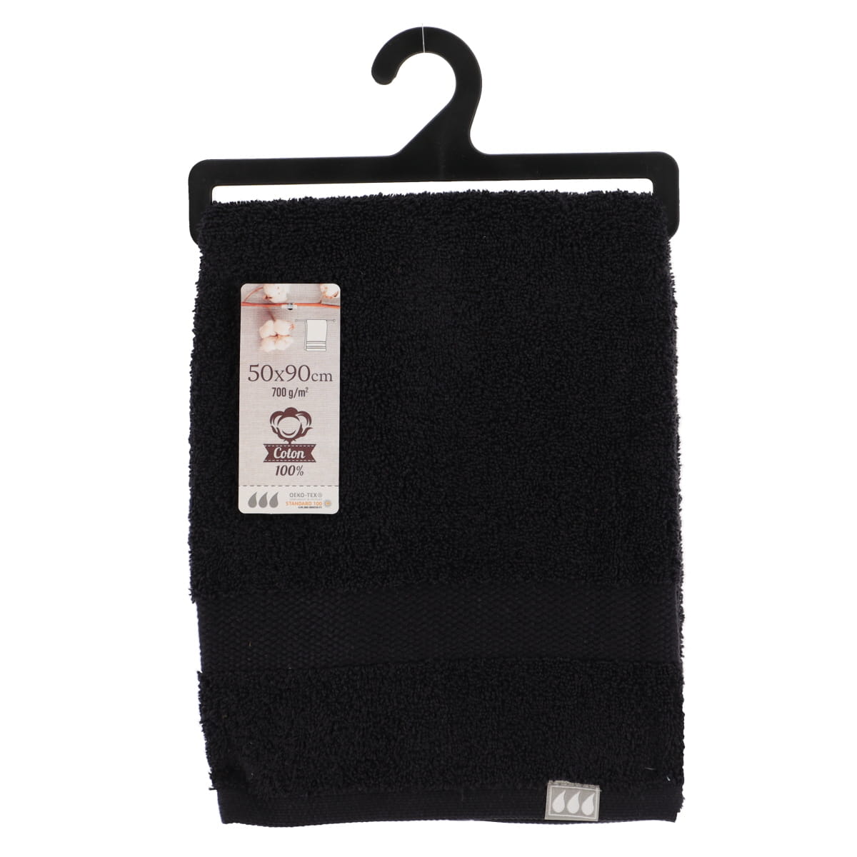 Prosop de mâini 100% bumbac 50×90 cm – Negru