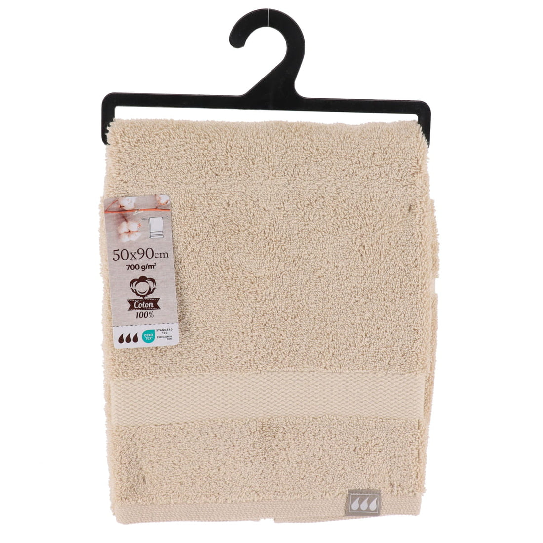 Prosop de mâini 100% bumbac 50×90 cm – Bej