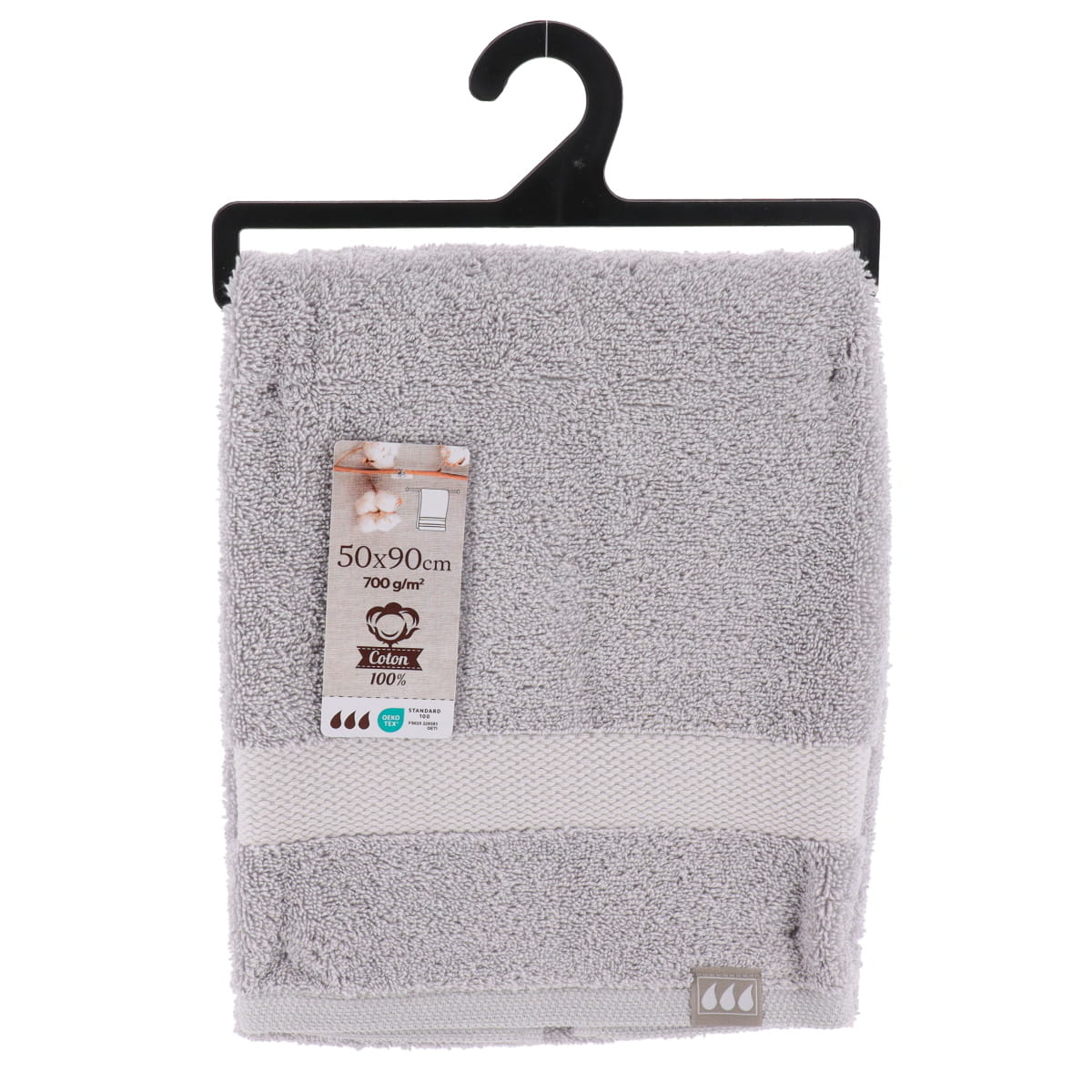 Prosop de mâini 100% bumbac 50×90 cm – Gri deschis