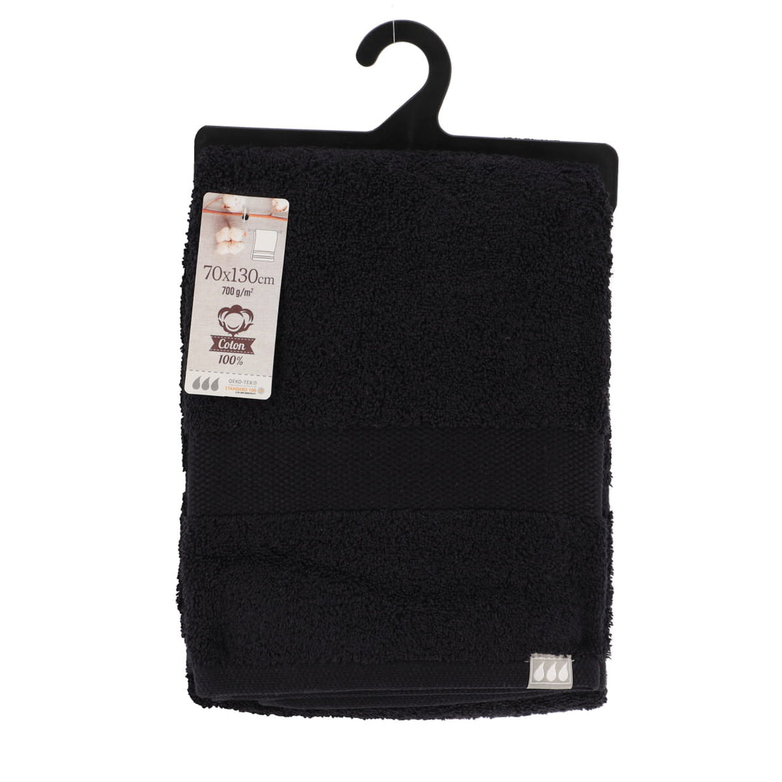 Prosop de toaletă 100% bumbac 70×130 cm – Negru