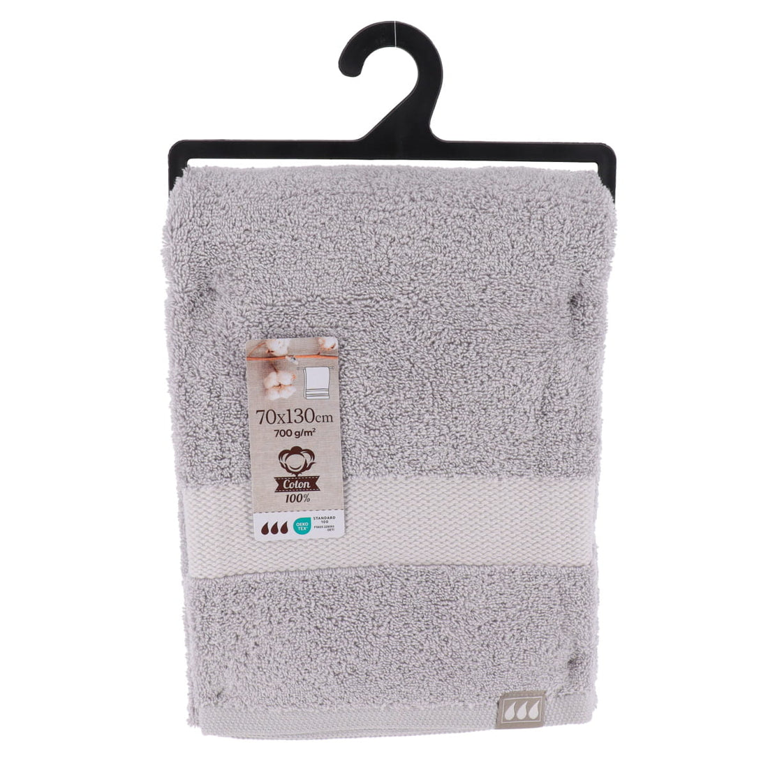 Prosop de toaletă 100% bumbac 70×130 cm – Gri deschis