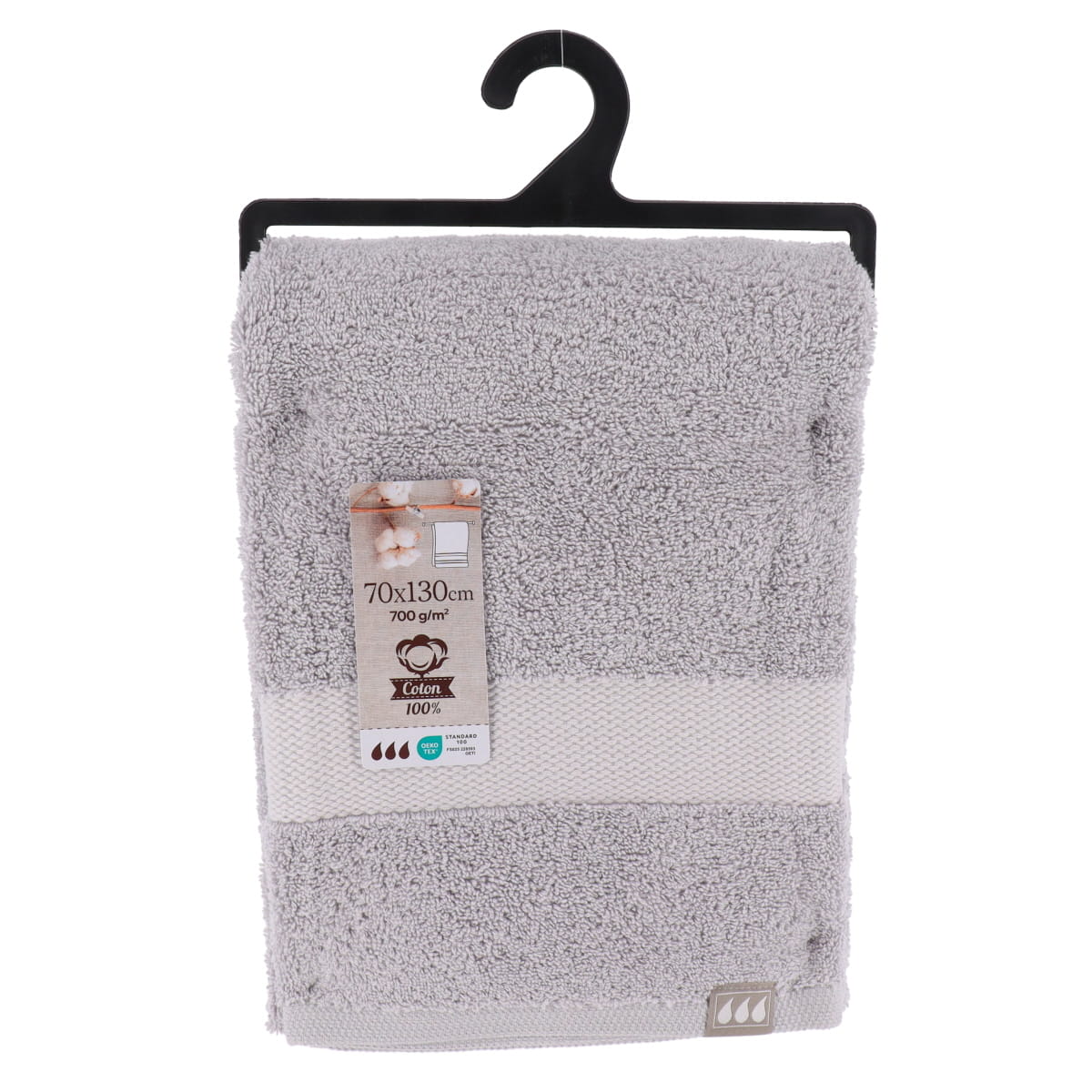 Prosop de toaletă 100% bumbac 70×130 cm – Gri deschis