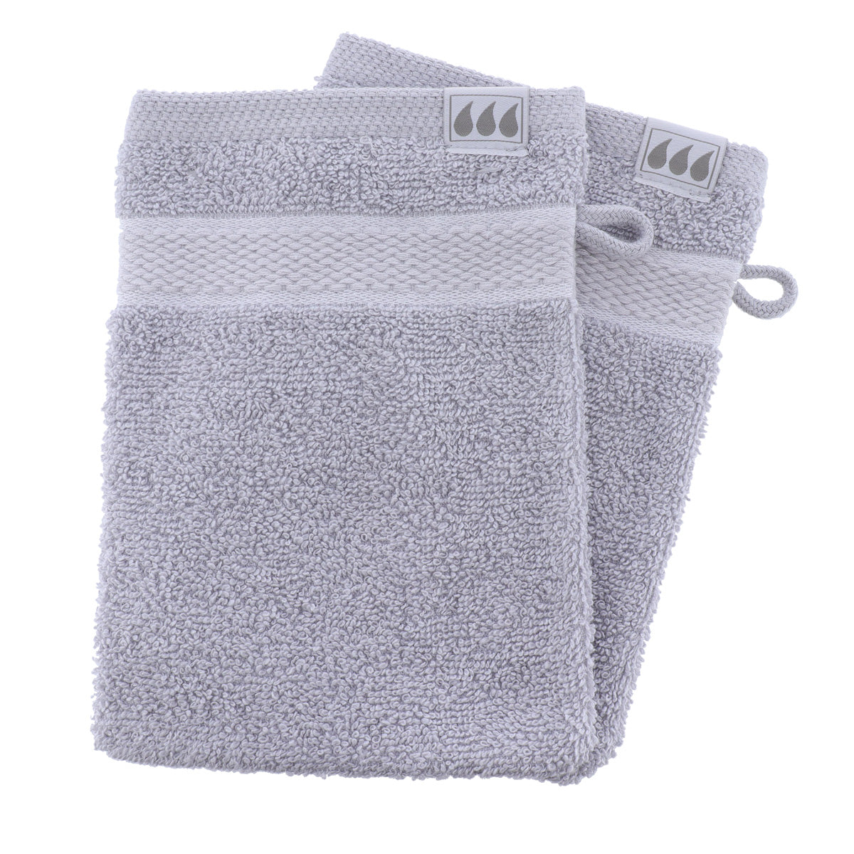 Set 2 mănuși de toaletă Timeless 100% bumbac 15×21 cm – Gri deschis