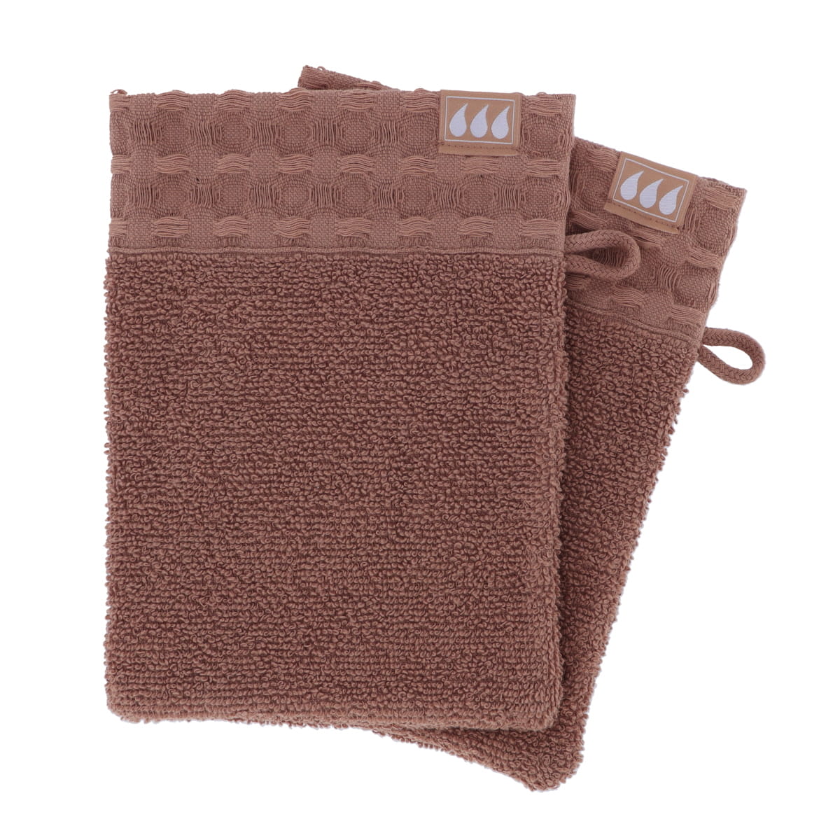 Set 2 mănuși de baie 100% bumbac 15×21 cm – CARAMEL