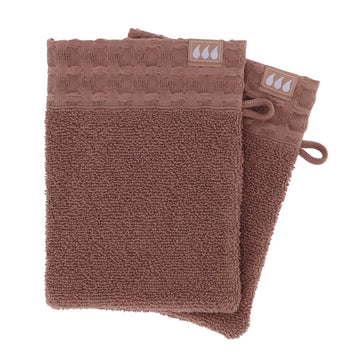 Set 2 mănuși de baie 100% bumbac 15×21 cm – CARAMEL