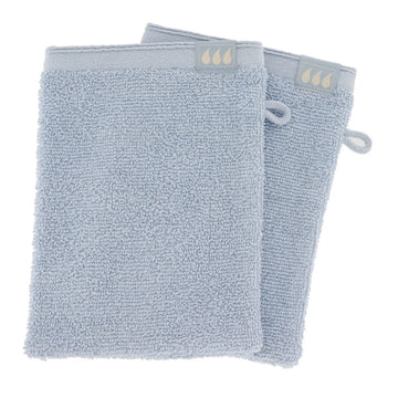 Set 2 mănuși din bumbac 100% cu volane – Albastru Fish Sky