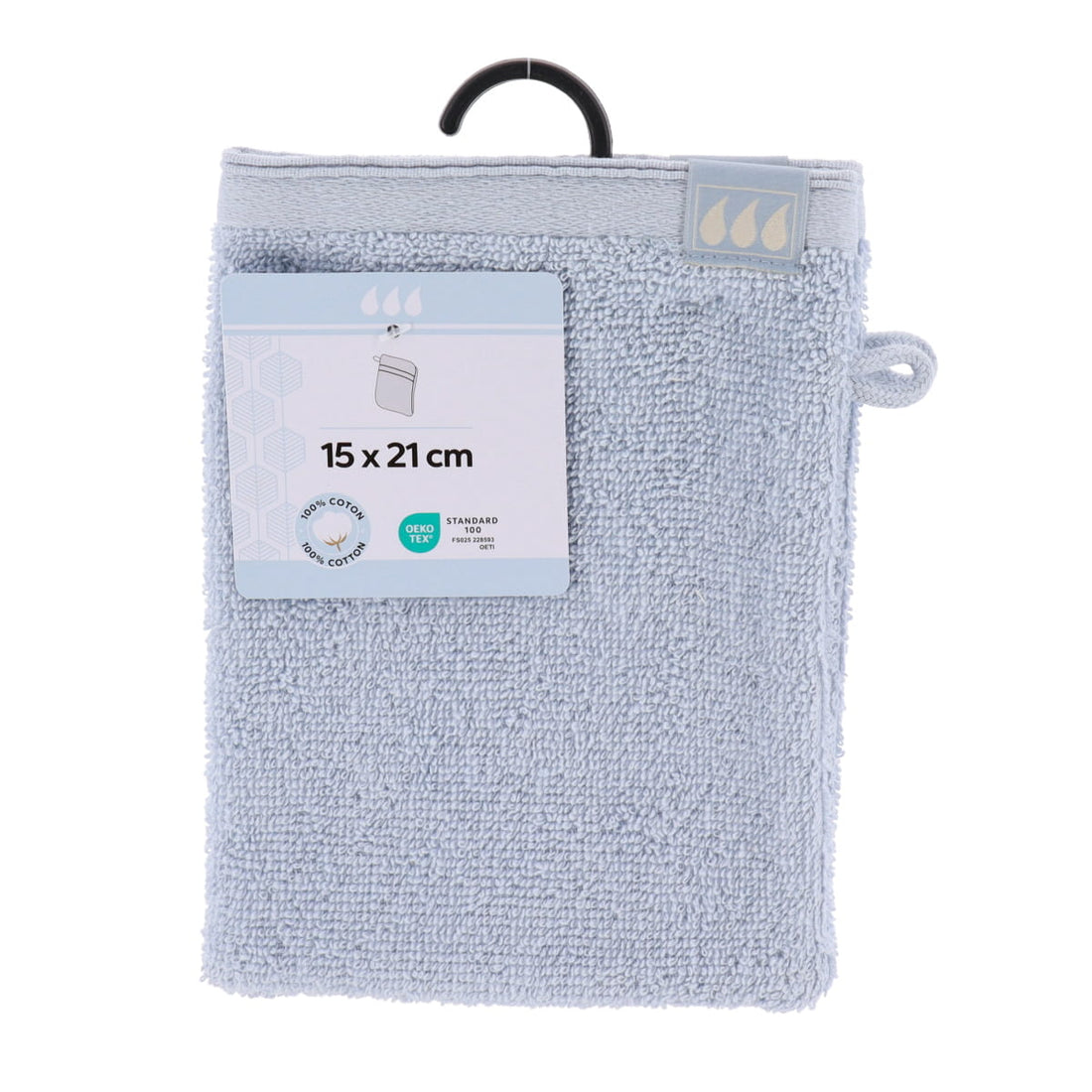 Set 2 mănuși din bumbac 100% cu volane – Albastru Fish Sky