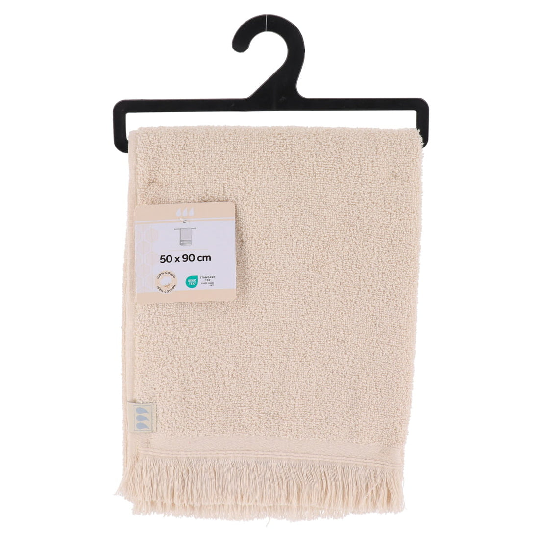 Prosop de mâini 50×90 cm din bumbac 100% cu volane – Natural