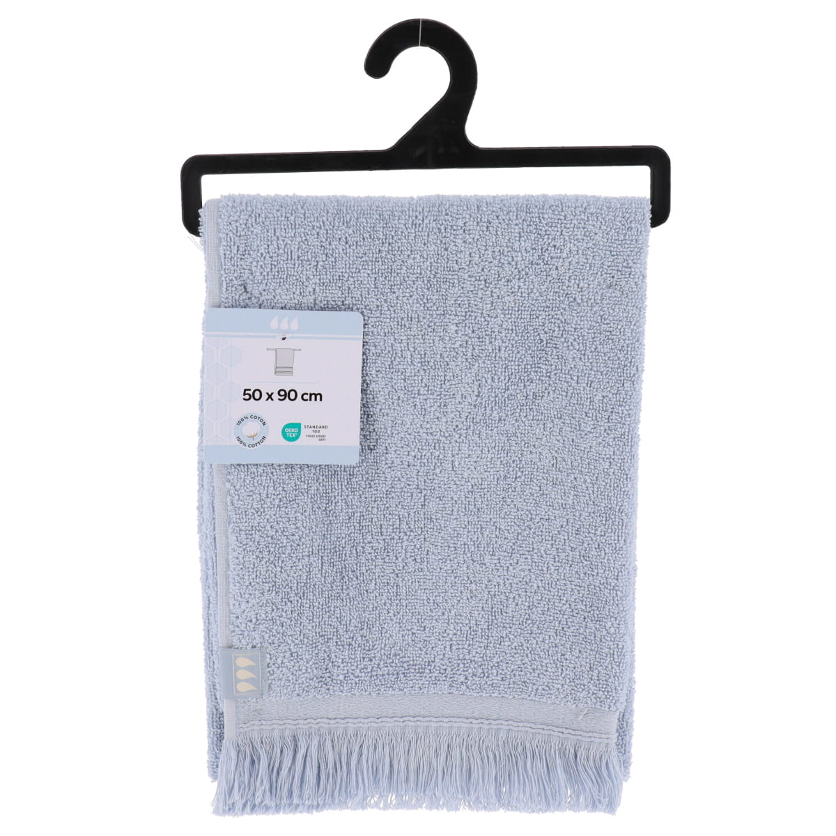 Prosop de mâini 50×90 cm din bumbac 100% cu volane – Albastru Fish Sky