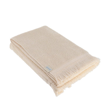 Prosop baie XL 70×130 cm din bumbac 100% cu volane – Natural