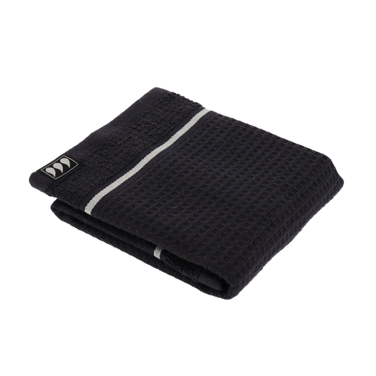 Prosop de oaspeți 30×50 cm din bumbac – Finisaj waffle negru