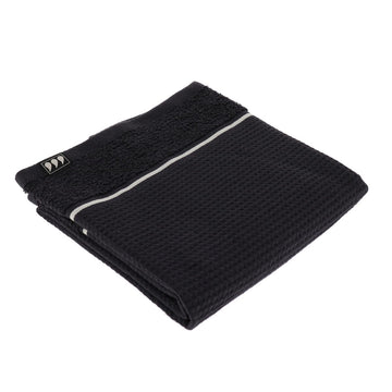Prosop de mâini 50×90 cm din bumbac – Finisaj waffle negru