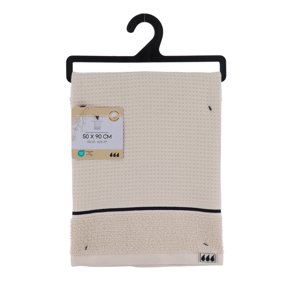 Prosop de mâini 50×90 cm din bumbac – Finisaj waffle bej