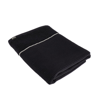 Prosop de baie 70×130 cm din bumbac – Finisaj waffle negru