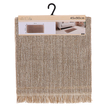 Covoraș din bumbac și fibre mixte 45 x 90 cm – bej