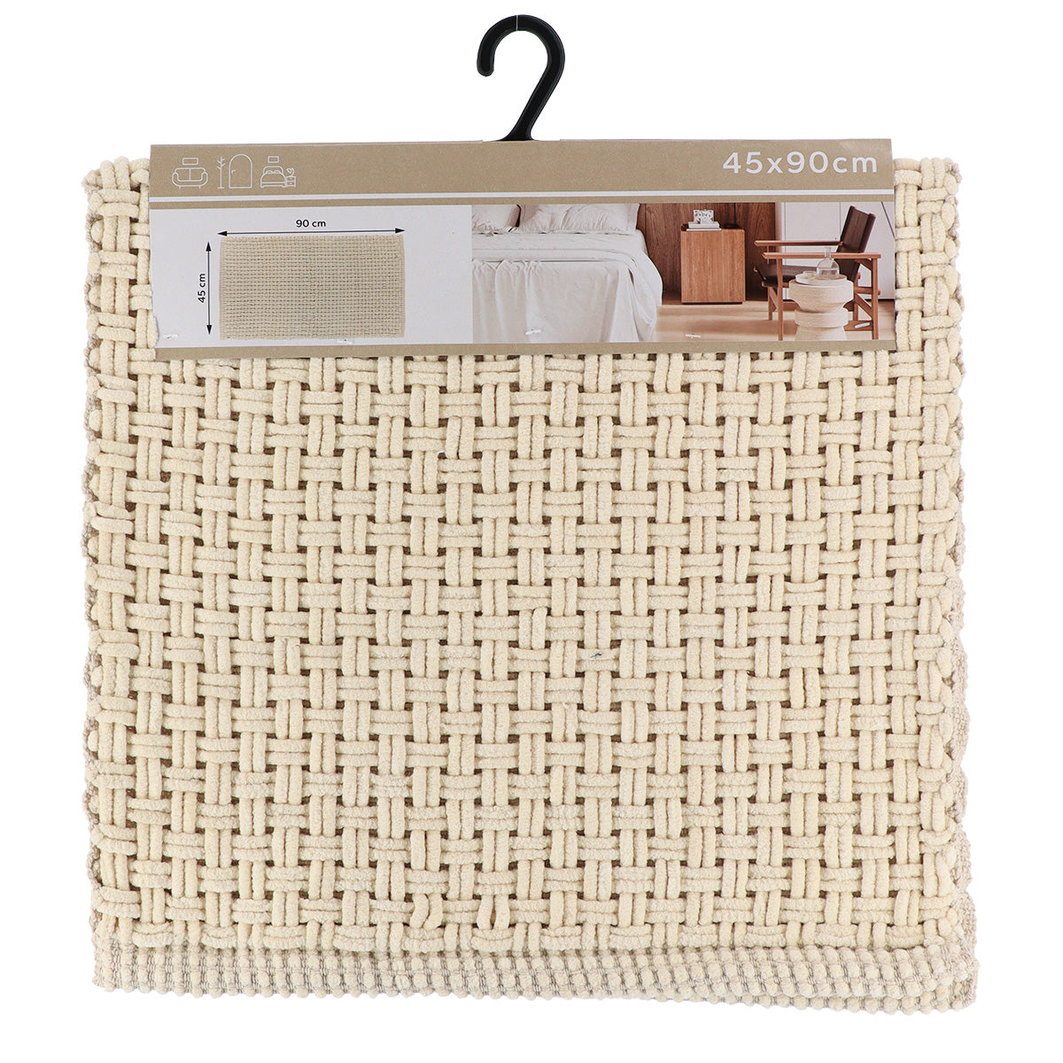 Covoraș baie BELEM 45×90 cm – Bumbac și microfibră natural