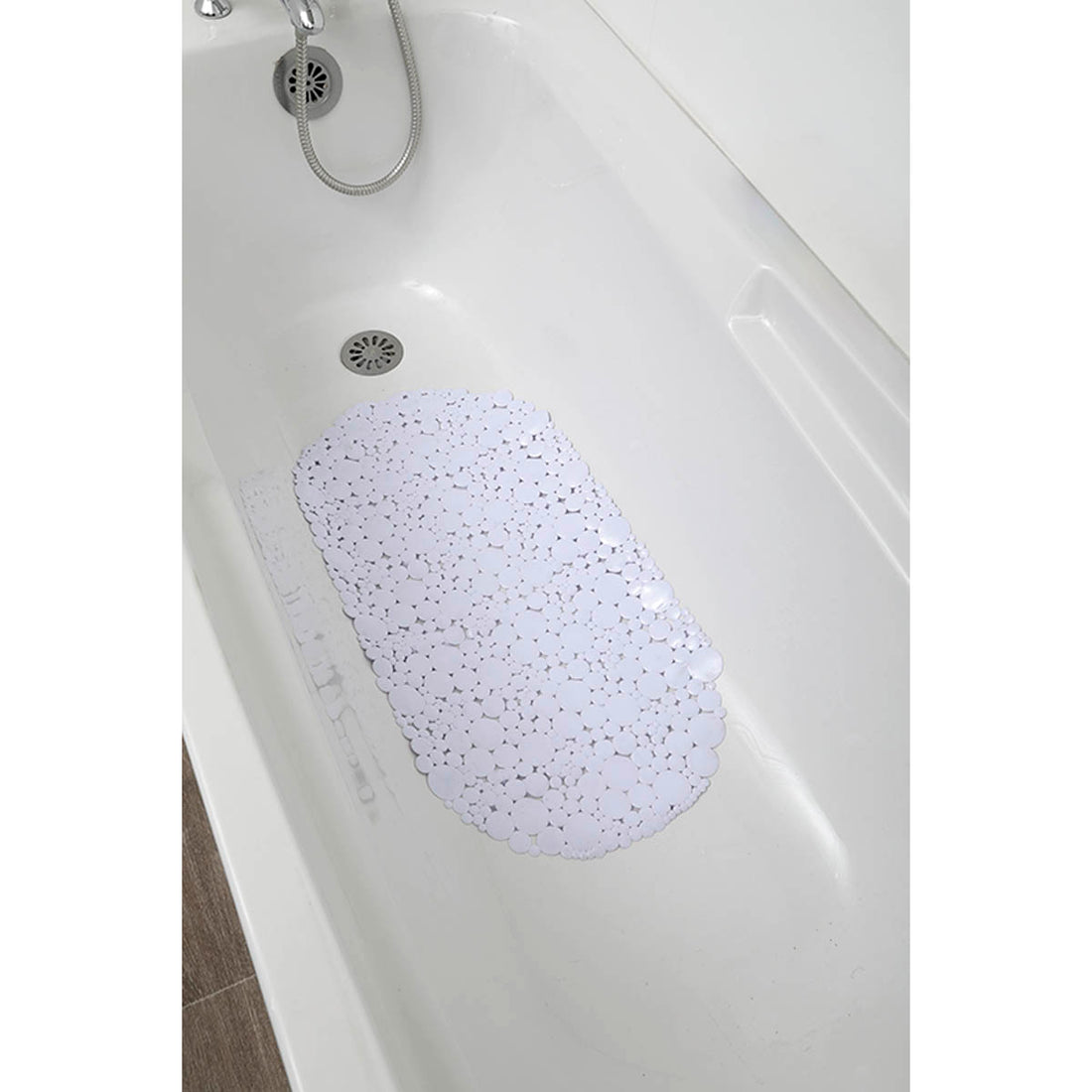 Covoraș de baie PVC 69×36 cm – model Bubbles White