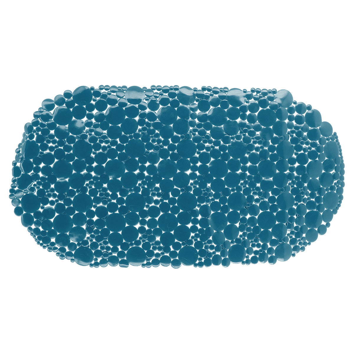 Covoraș de baie PVC 69×36 cm – model Bubbles Peacock Blue