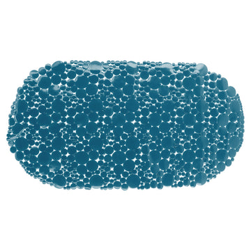 Covoraș de baie PVC 69×36 cm – model Bubbles Peacock Blue