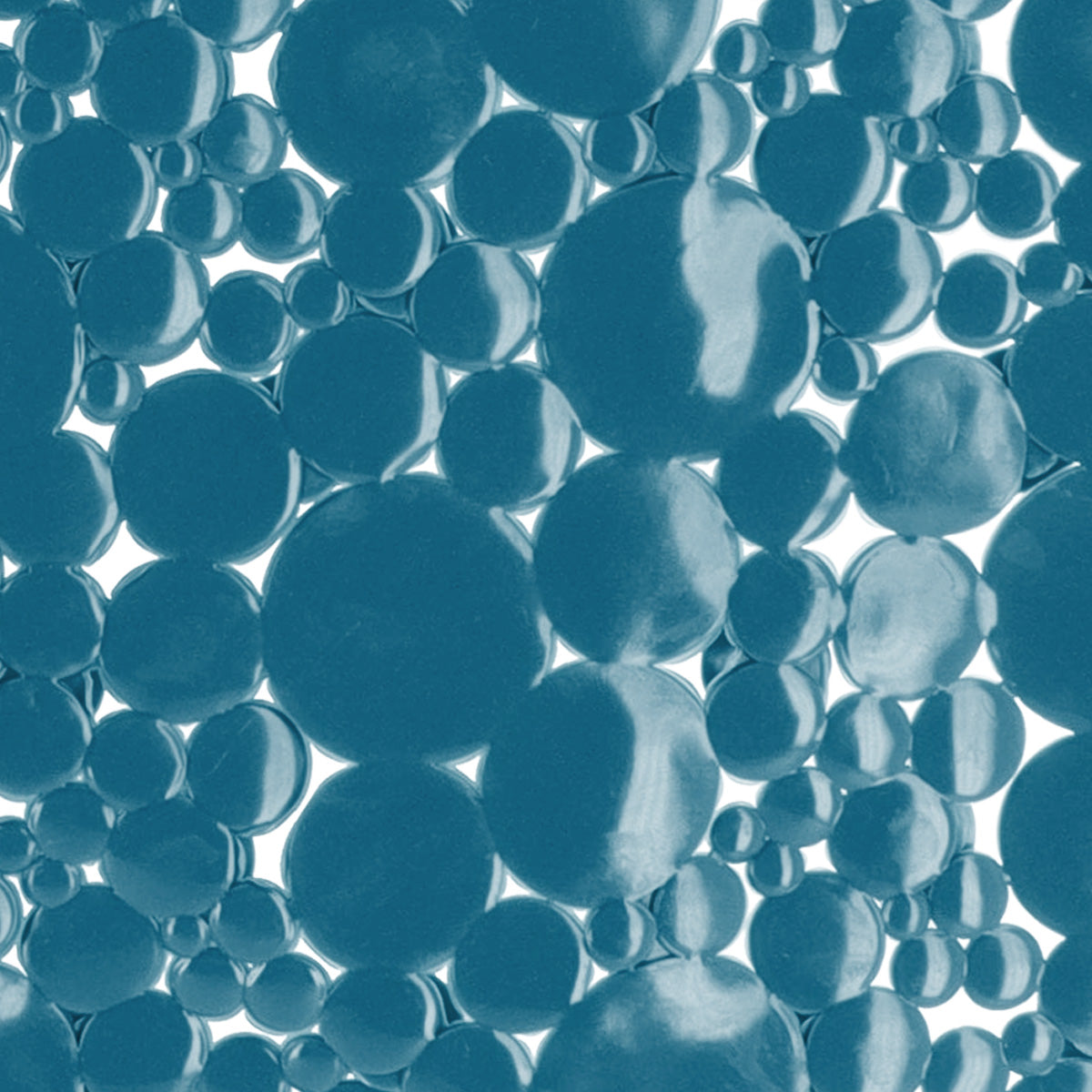 Covoraș de baie PVC 69×36 cm – model Bubbles Peacock Blue