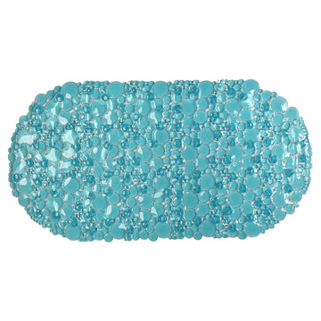Covoraș de baie PVC 69×36 cm – model Bubbles Green Blue