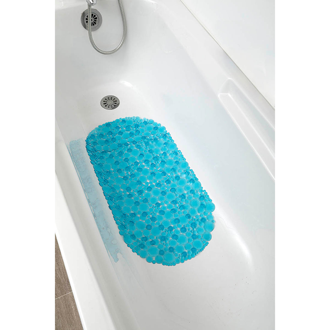 Covoraș de baie PVC 69×36 cm – model Bubbles Green Blue