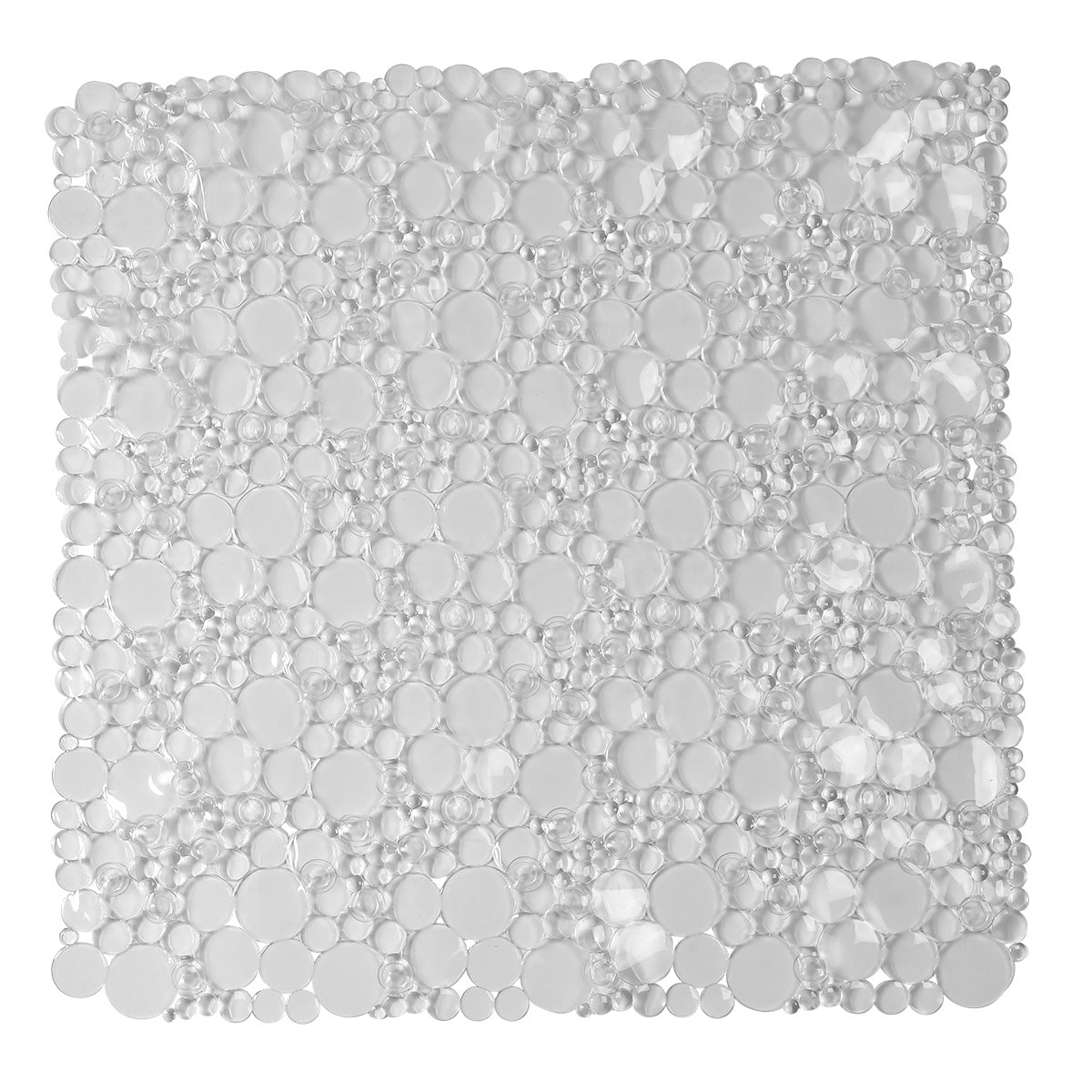 Covoraș de duș PVC 50×50 cm – model Bubbles Transparent