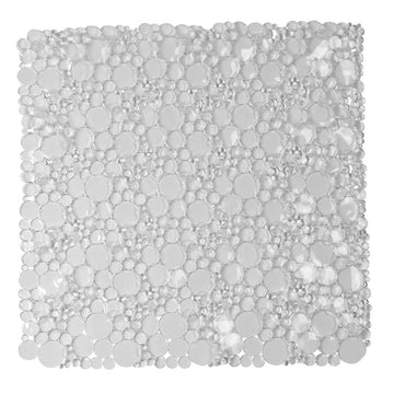 Covoraș de duș PVC 50×50 cm – model Bubbles Transparent