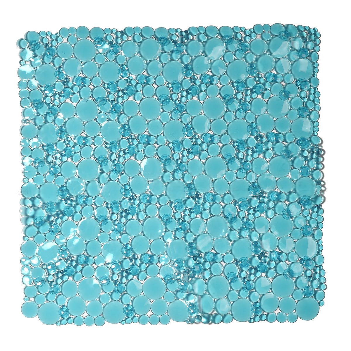 Covoraș de duș PVC 50×50 cm – model Bubbles Green Blue