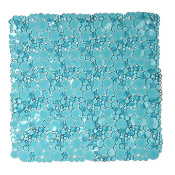 Covoraș de duș PVC 50×50 cm – model Bubbles Green Blue