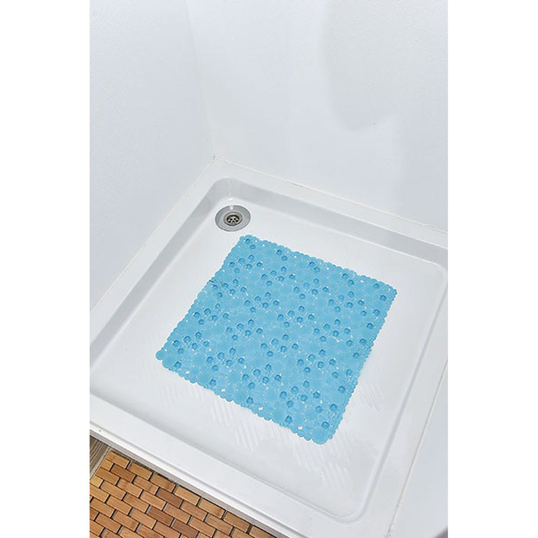 Covoraș de duș PVC 50×50 cm – model Bubbles Green Blue