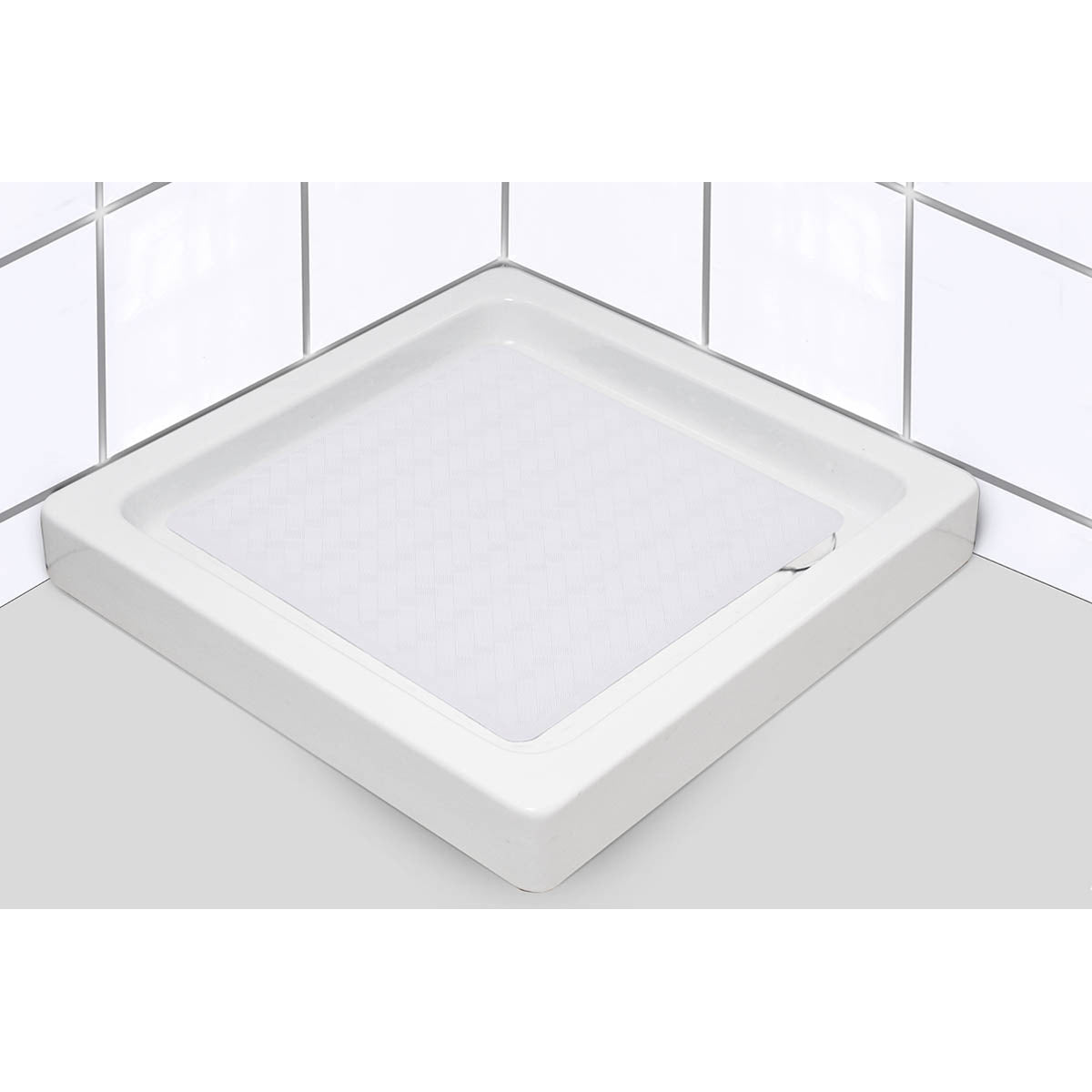 Covoraș de duș din cauciuc natural 53×53 cm – model White