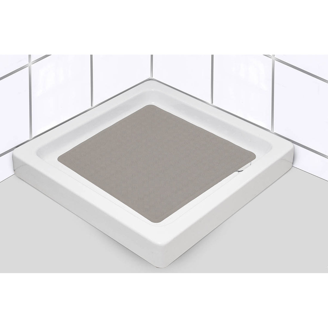 Covoraș de duș din cauciuc natural 53×53 cm – model Taupe
