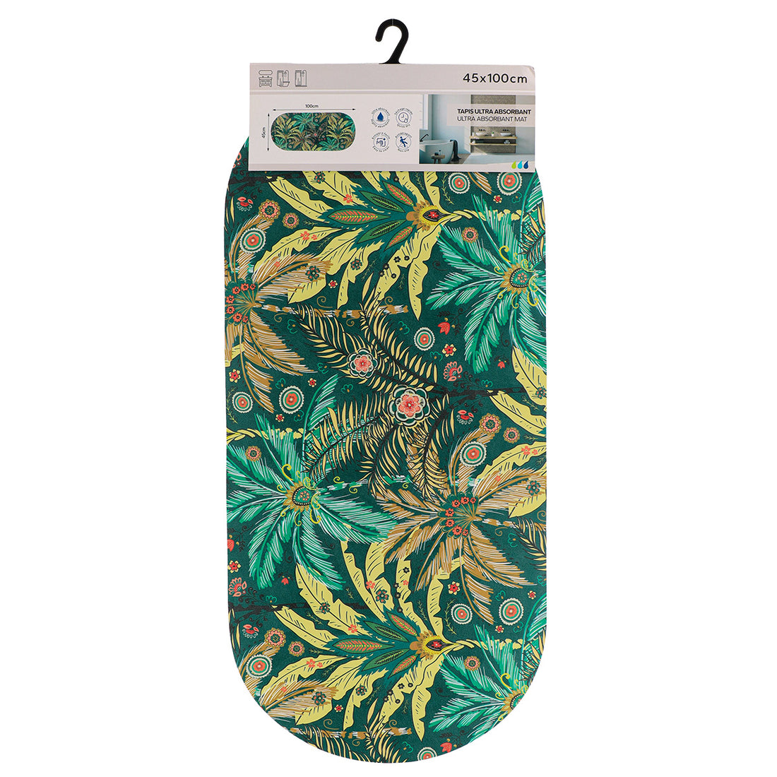 Covoraș oval ultra-absorbant 45×100 cm – model RÊVE D’AILLEURS