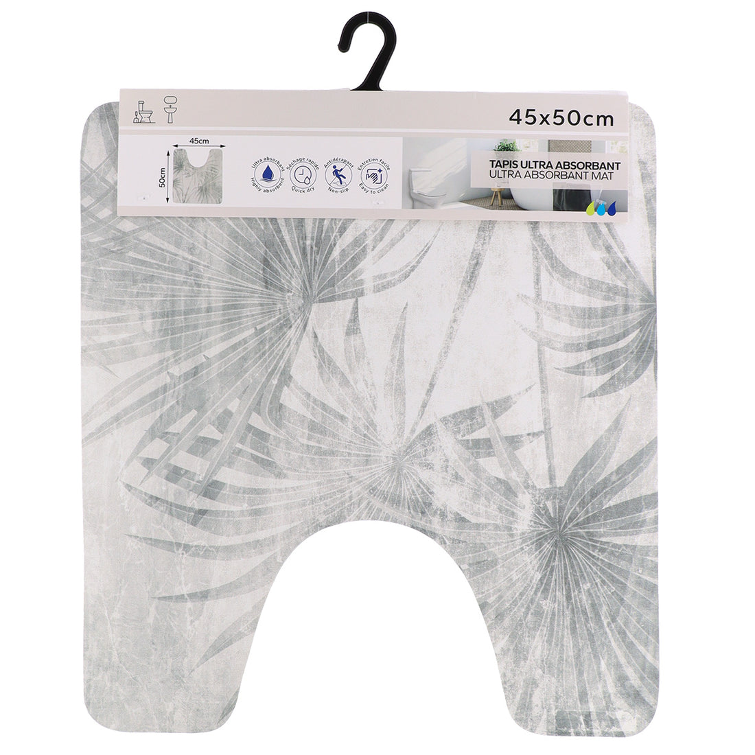 Covoraș contur WC ultra-absorbant 45×50 cm – model OASIS URBAN