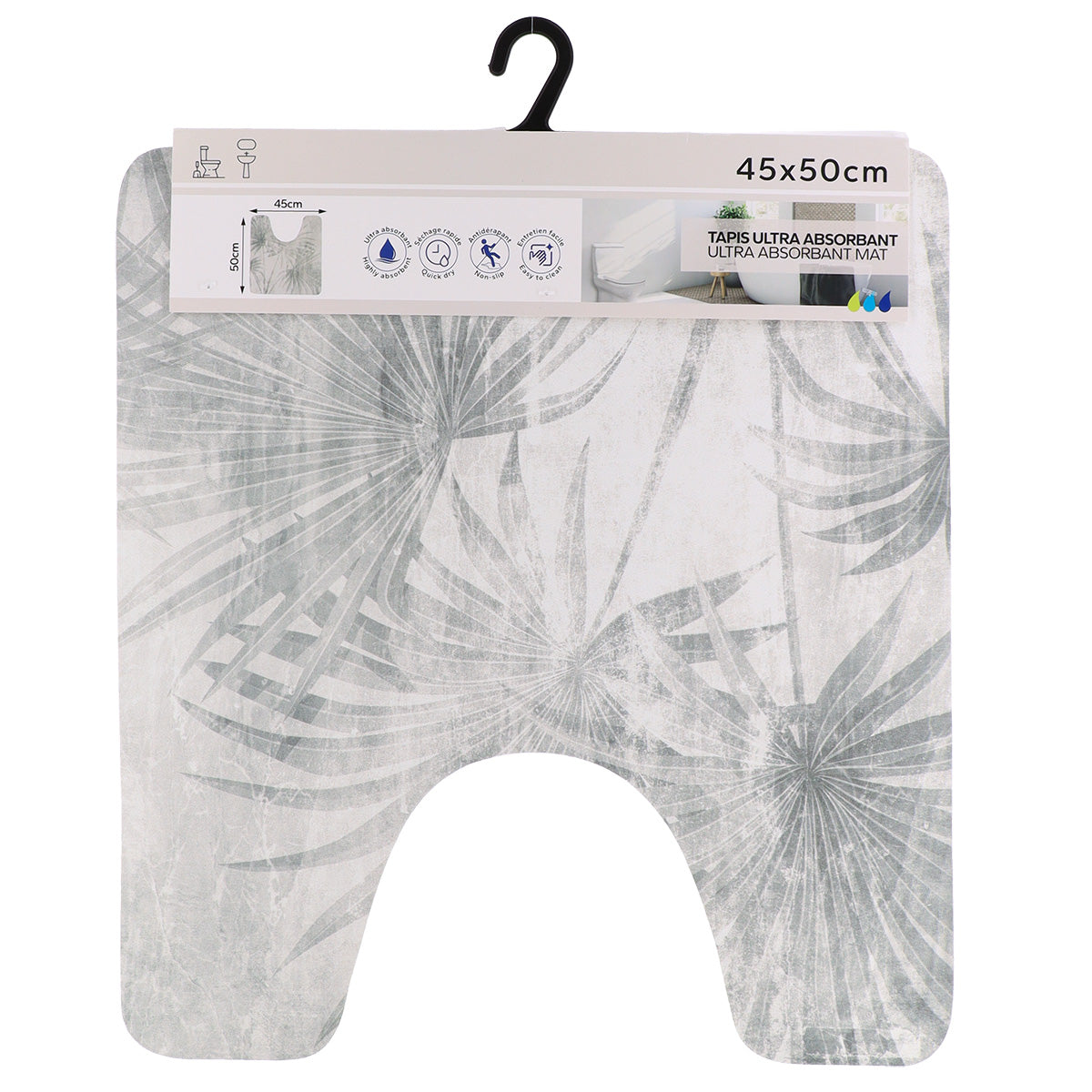 Covoraș contur WC ultra-absorbant 45×50 cm – model OASIS URBAN