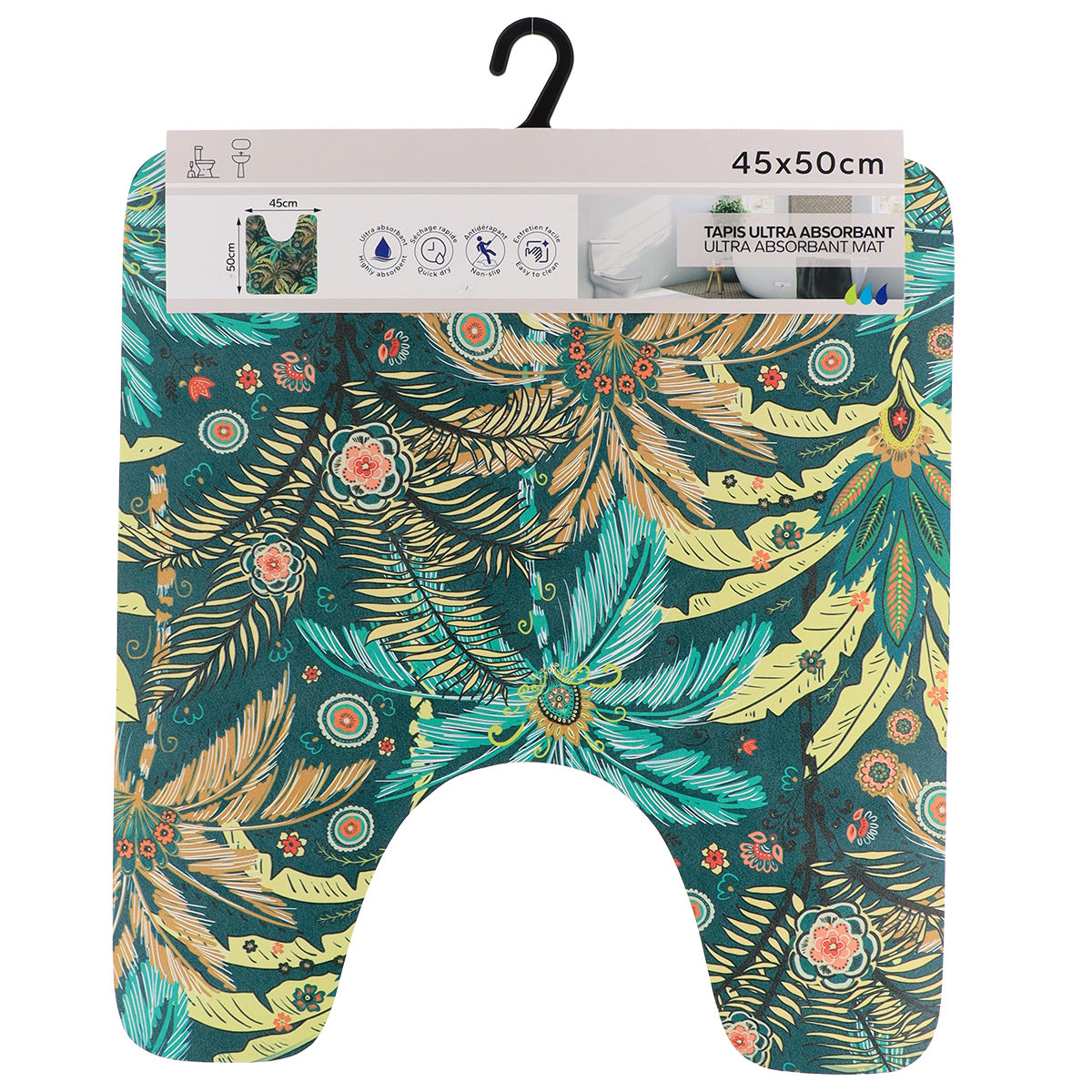 Covoraș contur WC ultra-absorbant 45×50 cm – model RÊVE D’AILLEURS