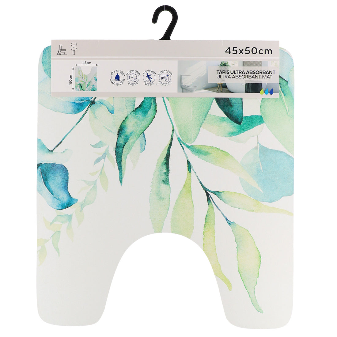 Covoraș contur WC ultra-absorbant 45×50 cm – model EDEN GARDEN