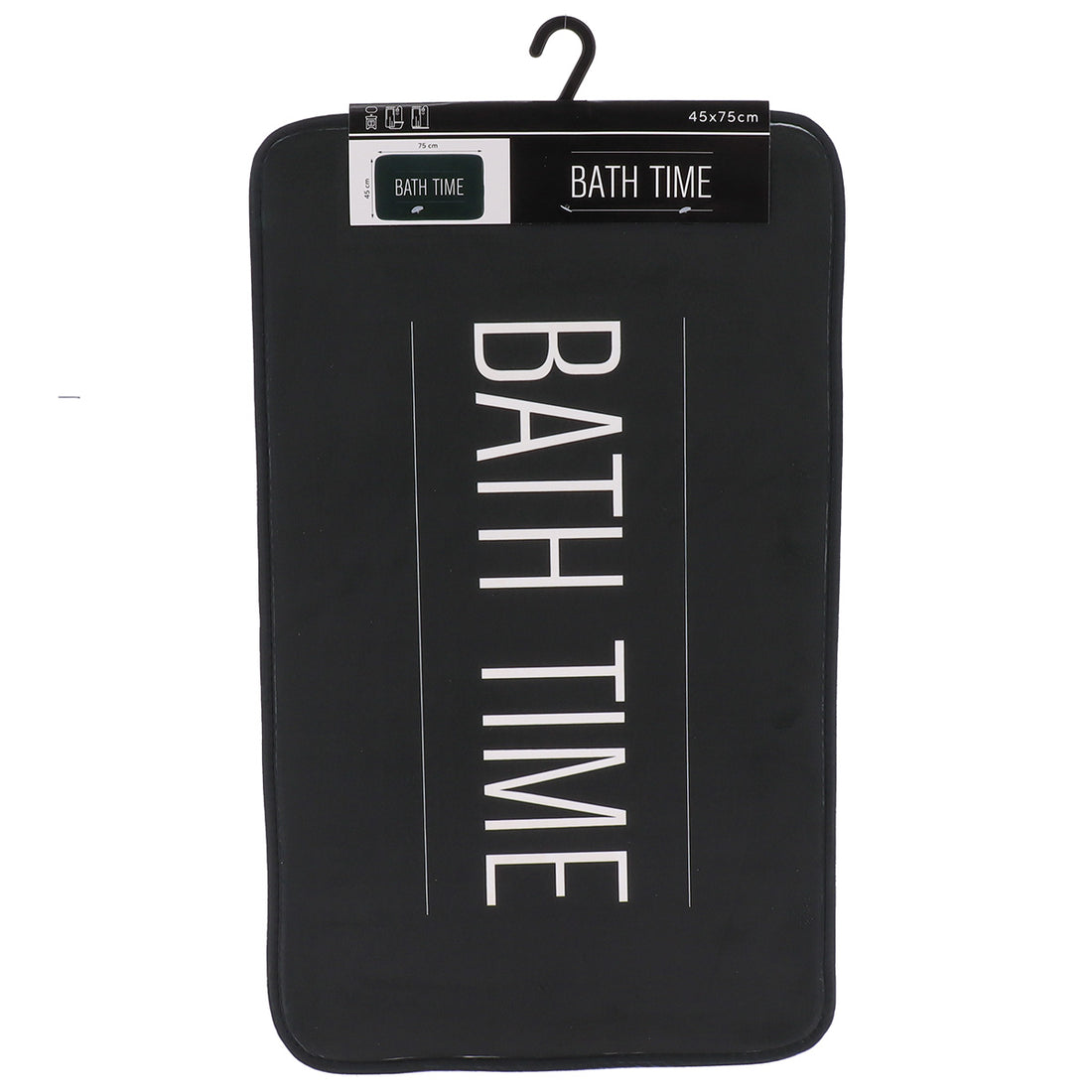 Covoraș din microfibră imprimată 45×75 cm – model Neo Retro Negru