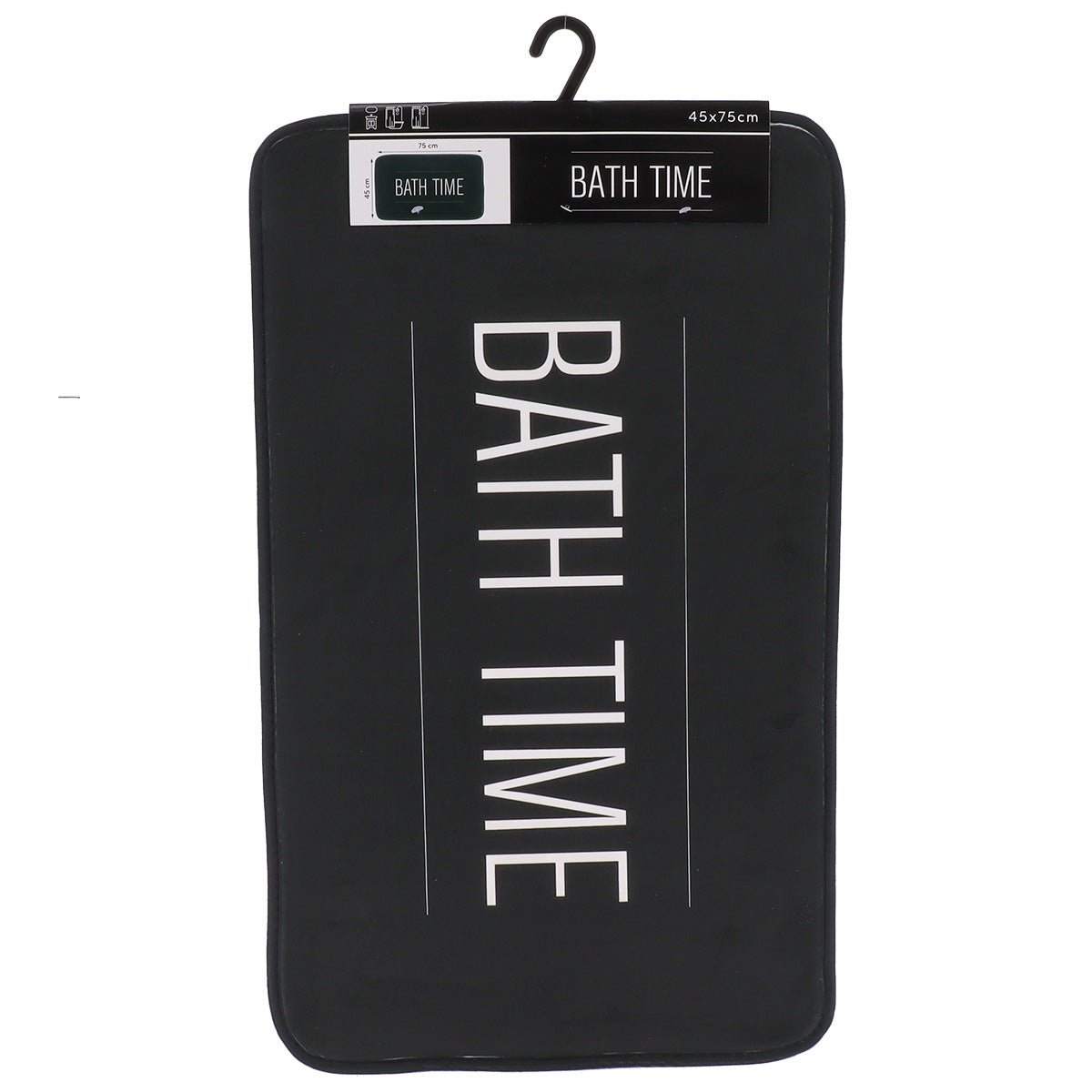 Covoraș din microfibră imprimată 45×75 cm – model Neo Retro Negru