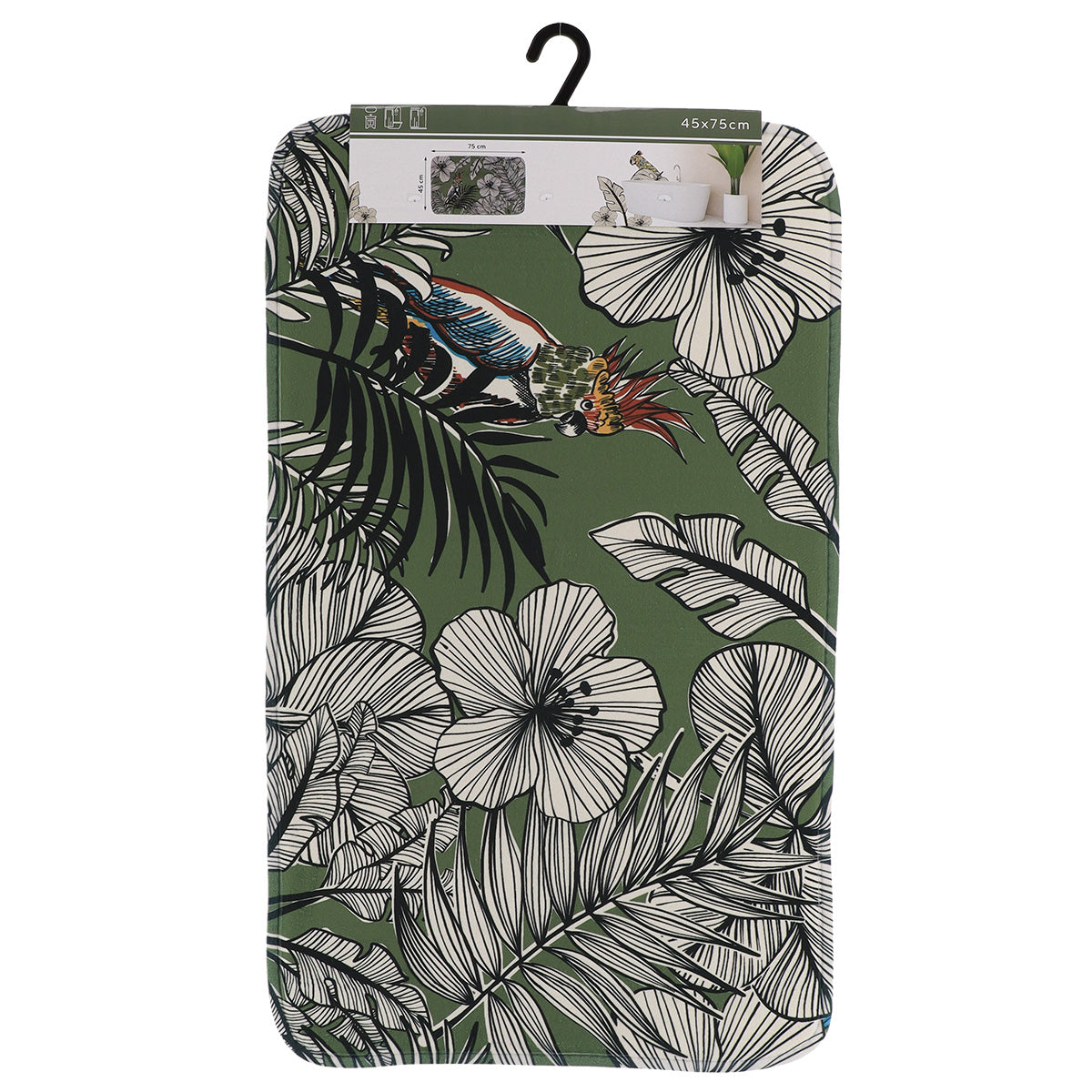 Covoraș din microfibră imprimată 45×75 cm – model Jungle Fever Kaki